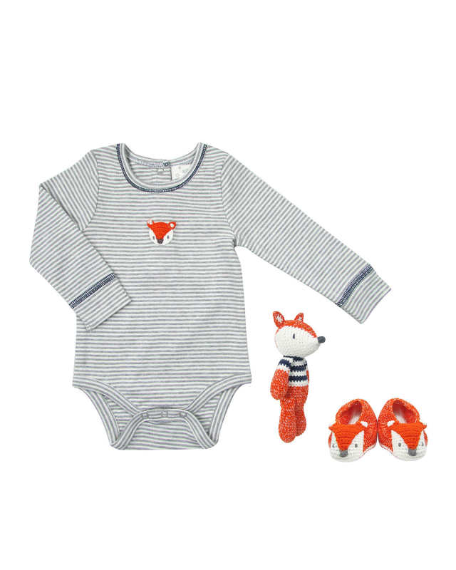 Mini Crochet Fox 3-Piece Layette Set, Size 0-12 Months